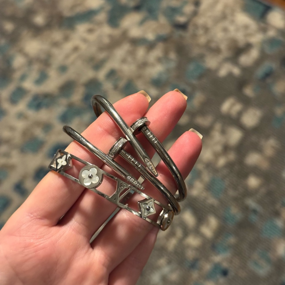 Silver Designer Bracelets Set